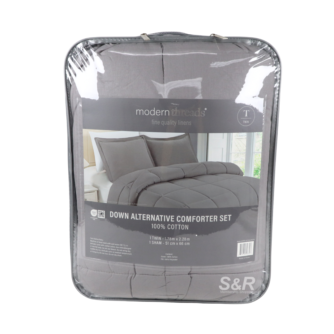 Modern Threads 2-piece Gray Comforter Set Twin Size